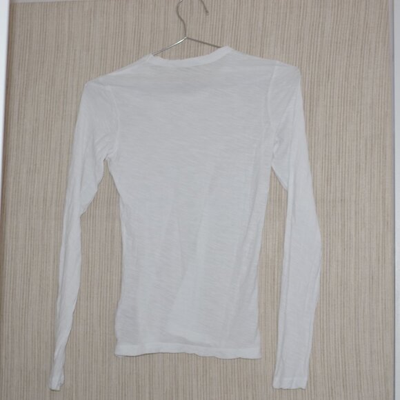 Standard James Perse estilo WUA 3361 tee white crew neck long sleeve tee Size: 0 - Picture 7 of 7